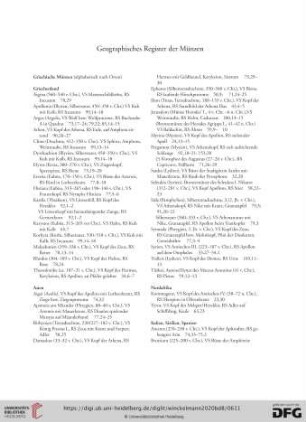Register der literarisch erwähnten Denkmäler