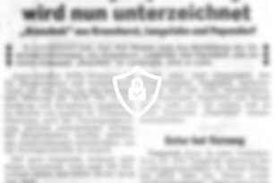 Vereinigungsvertrag wird nun unterzeichnet