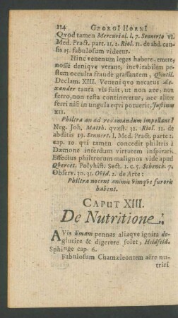 Caput XIII. De Nutritione.