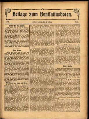 Zweite Ausgabe vom Sonntag, den 04. Februar 1906.
