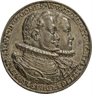 Medaille auf Graf Friedrich von Mömpelgard und Fürstin Sibylla von Anhalt, 1585