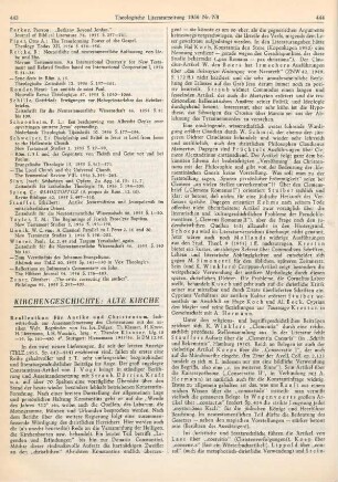 443-445 [Rezension] Reallexikon für Antike und Christentum ; Lfg. 18-19, Sp. 161-480