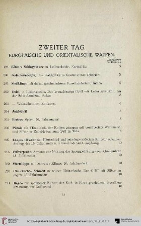 Europäische und orientalische Waffen (Nr. 199-236)
