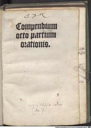 Compendium octo partium orationis