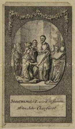Zwölf kleine Szenen zu den brandenburgischen Kurfürsten: Joachim der I. wird in seinem 16ten Jahr Churfürst.
