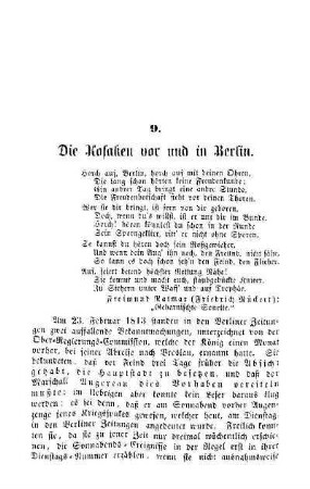 9. Die Kosaken vor und in Berlin
