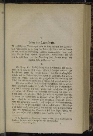 V. Ueber die Todesstrafe