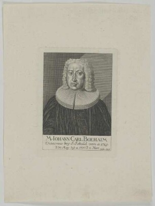 Bildnis des Iohann Carl Boehaim