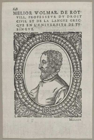 Bildnis des Melior Wolmar