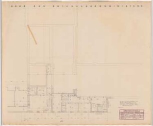 Dienstwohnung des Reichsaußenministers Joachim von Ribbentrop, Berlin-Mitte Umbau: Südflügel Altbau Grundriss Zwischengeschoss 1:50