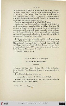 Séance du Comité du 6 mars 1882