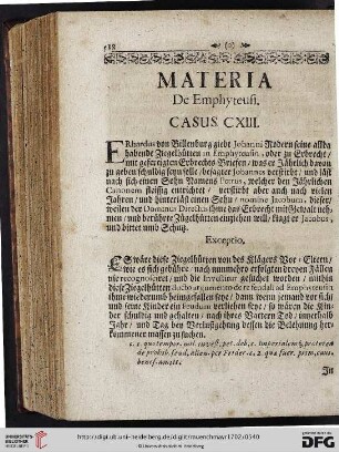Materia de Emphyteusi