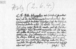 Brief an Arno Holz