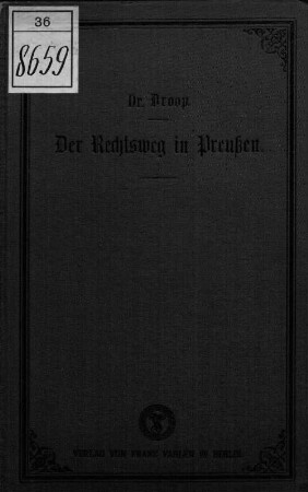 Der Rechtsweg in Preußen