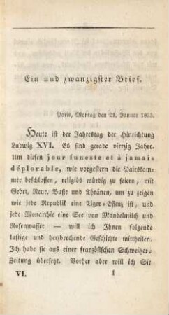 Ein und zwanzigster Brief. - Fünf und zwanzigster Brief