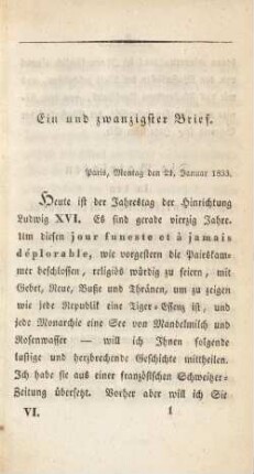Ein und zwanzigster Brief. - Fünf und zwanzigster Brief
