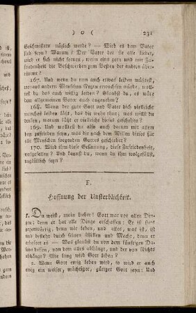 F. Hoffnung der Unsterblichkeit