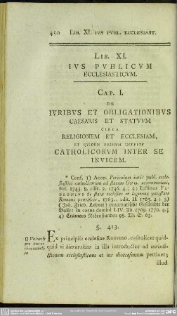 Lib. XI. Ius Publicum Ecclesiasticum