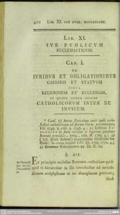 Lib. XI. Ius Publicum Ecclesiasticum