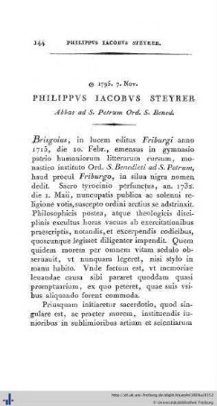 Philippus Iacobus Steyrer.