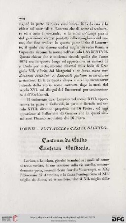 Castrum de Guido, Castrum Guidonis