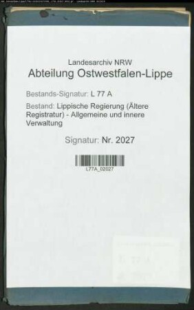 Prüfung des Feldmessers Leutnant Hölzermann zu Detmold