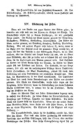 XIV. Gliederung des Festen