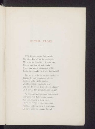Ultimi fiori