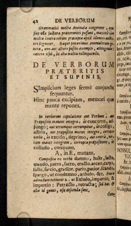 42-64, De Verborum Praeteritis Et Supinis