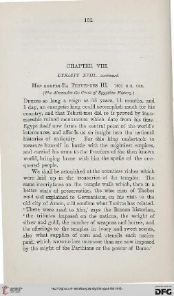 Chapter VIII: Dynasty XVIII - continued
