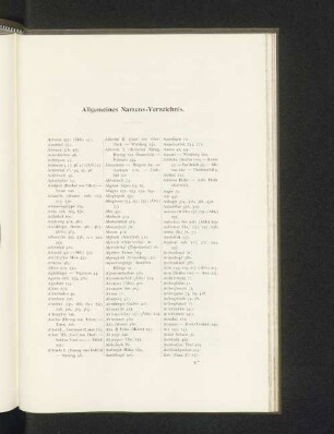 Allgemeines Namens-Verzeichnis.