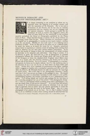 Monsieur Demachy and English Photographic Art [unsigned reprint from The Amateur Photographer]