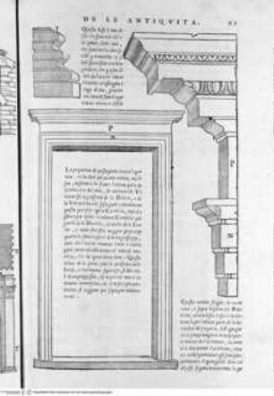 Il Terzo Libro di Sabastiano Serlio Bolognese, nel qual si figurano, e descrivono le antiquità di Roma ..., Folio XI: Pantheon, Details