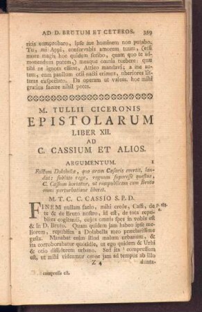 Liber XII. Ad C. Cassium Et Alios