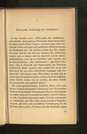 I. Wielands Ächtung als Aufklärer