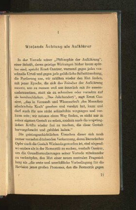 I. Wielands Ächtung als Aufklärer