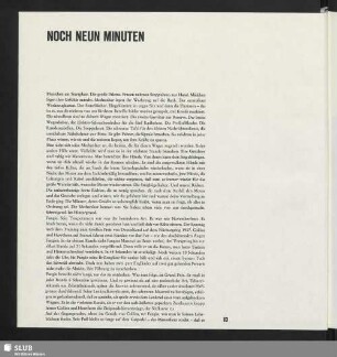 Noch neun Minuten
