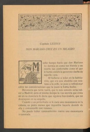 Capítulo LXXXVII - Don Mariano cree en un milagro