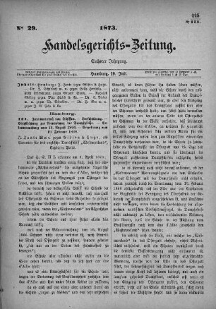 No. 29. 19. Juli 1873