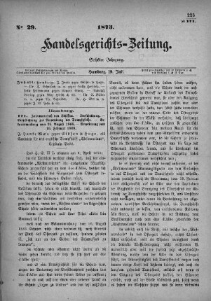No. 29. 19. Juli 1873