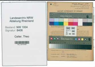 Entnazifizierung Theo Celler , geb. 14.01.1920 (Kaufm.Angestellter)