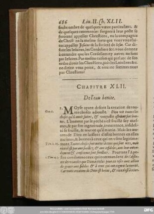 Chapitre XLII. De l'eau benite.