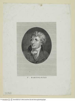 Portrait des Francesco Bartolozzi - Porträt des F. Bartolozzi