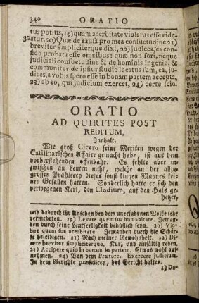 Oratio Ad Quirites Post Reditum.