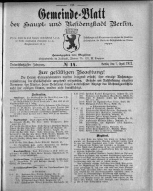 1912,14: No. 14, 7. April 1912
