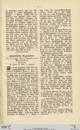 27: Schwäbische Biographien : Herzogin Maria Augusta von Württemberg, [14]