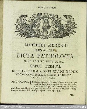 Pars Altera. Dicta Pathologia Specialis Et Semeiotica