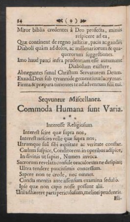 Sequuntur Miscellanea.