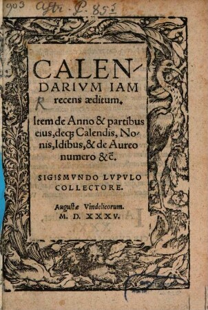 Calendarium iam recens aeditum