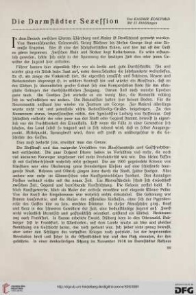 12.1920: Die Darmstädter Sezession